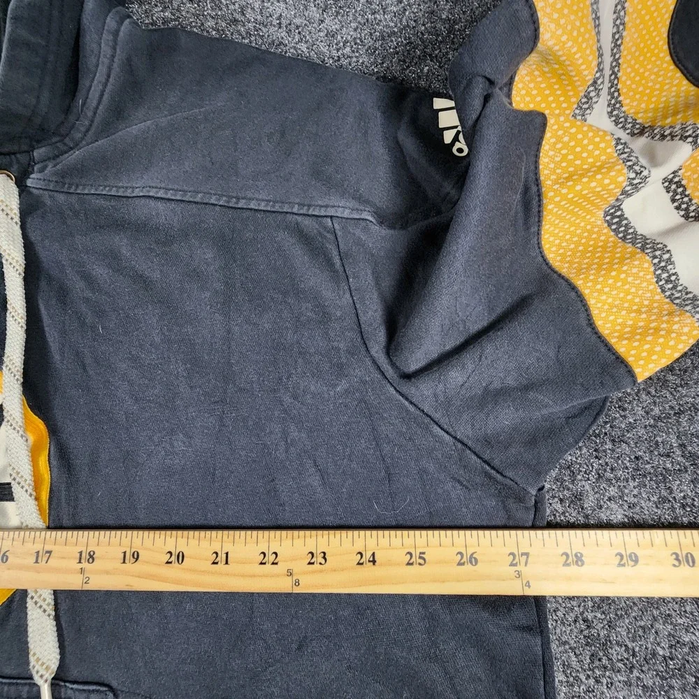 Boston Bruins NHL Lace Up Adidas Hoodie Men 2XL Black Sweatshirt DN1928